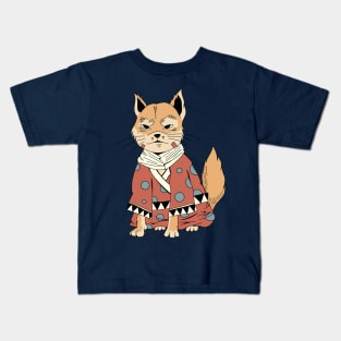 Shiba Japanese Style Kids T-Shirt